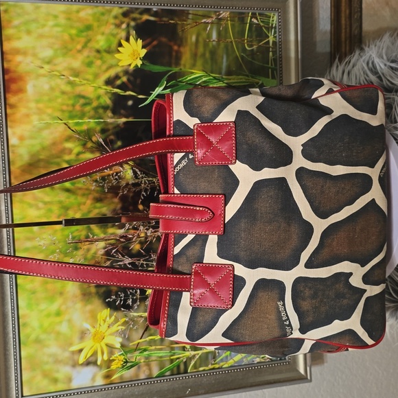 Dooney & Bourke Giraffe Print Tote + Coin Pouch & Card Holder Set - Picture 10 of 16